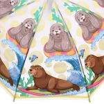 Зонт детский полуавтомат «Тюленчик», 8 спиц, d-80см, длина в слож. виде 65см