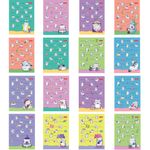 Блокнот МАЛЫЙ ФОРМАТ (105х145 мм) А6, 24 л., скоба, мелованная бумага, HATBER, "Приключения Кота" (16 дизайнов), 24Б6В1