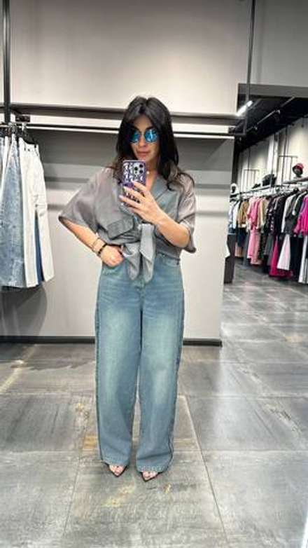 Джинсы комбинированые