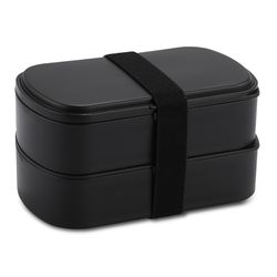 Ланч-бокс с приборами Food Time, 1 л, черный