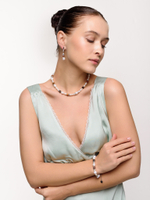 Браслет "Pearl charm" с яшмой Silver