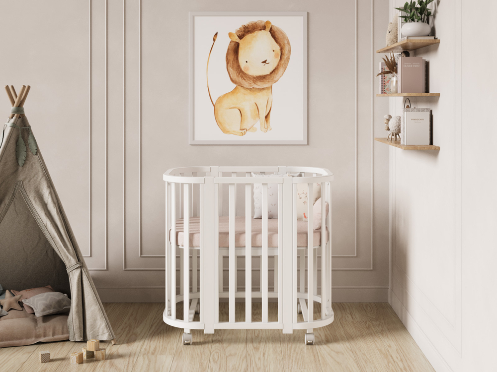 Кроватка детская Incanto Nova Lux c наклоном дна цвет белый