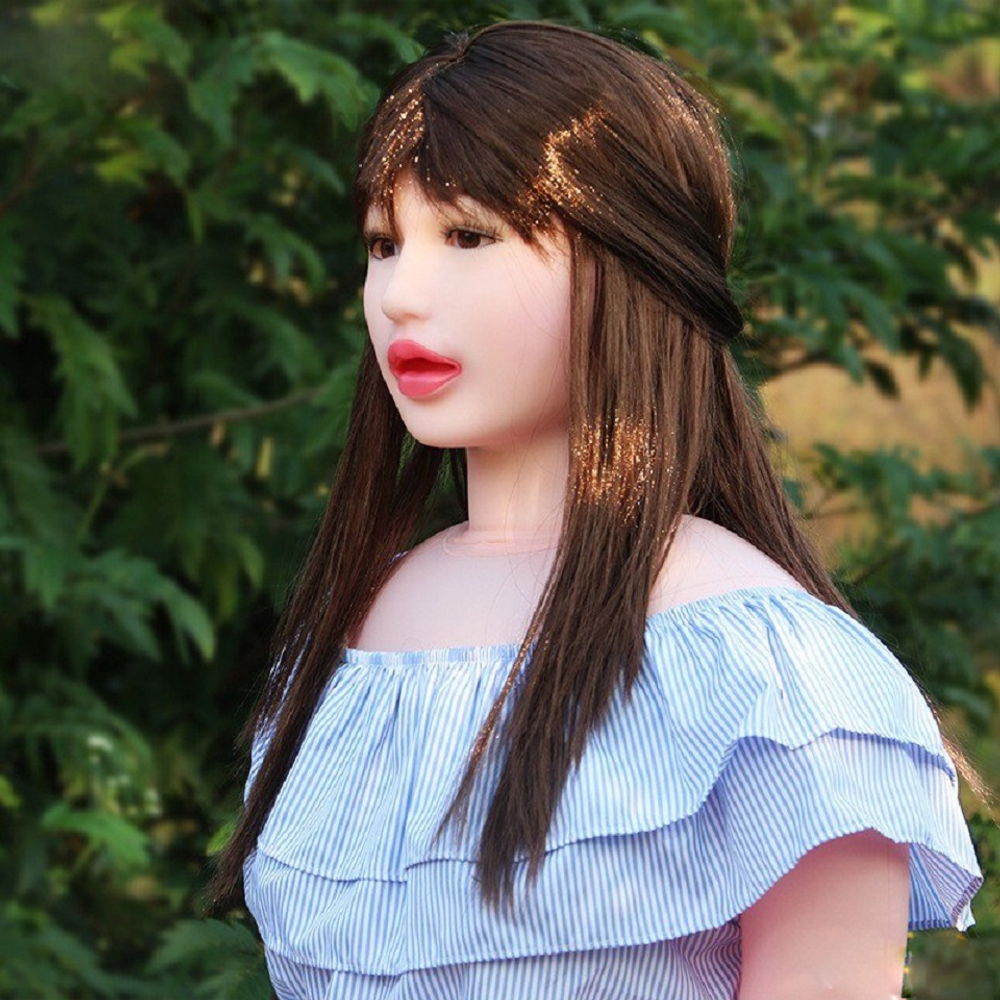 Кукла надувная с вибрацией звуком и реалистичной головой Ester три отверстия 160 см