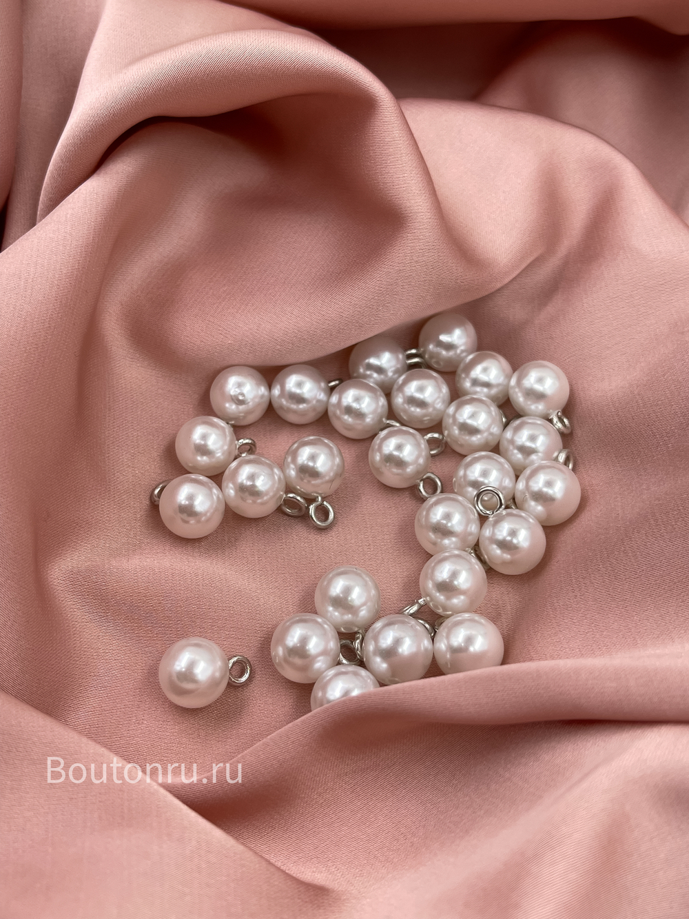 Пуговицы Жемчужные5 круглые белые