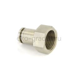 Фитинг под быстросъем 10мм, ВР 1/2 никелированный