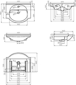 Тумба MISTY  Лувр - 60 c умывальником Байкал 60