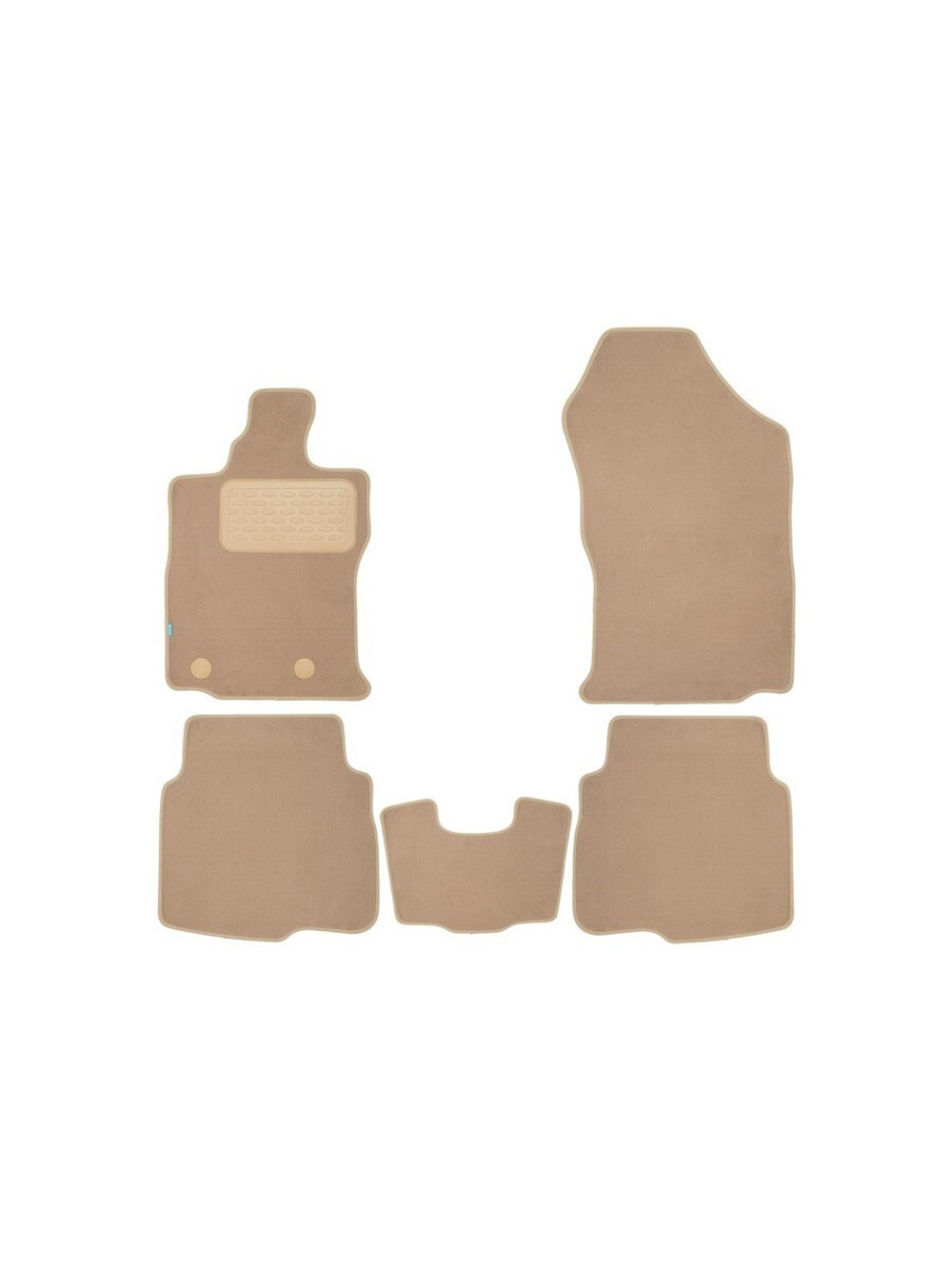 Коврики в салон для SUBARU Outback 2022- универсал, 5шт (текстиль, бежевые) KLEVER0404602322112KH