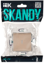 SKANDY Выключатель 1-клавишный с индикацией 10А SK-V07Sa песочный IEK