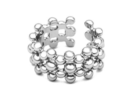 Кольцо широкое "Сеточка", 11мм