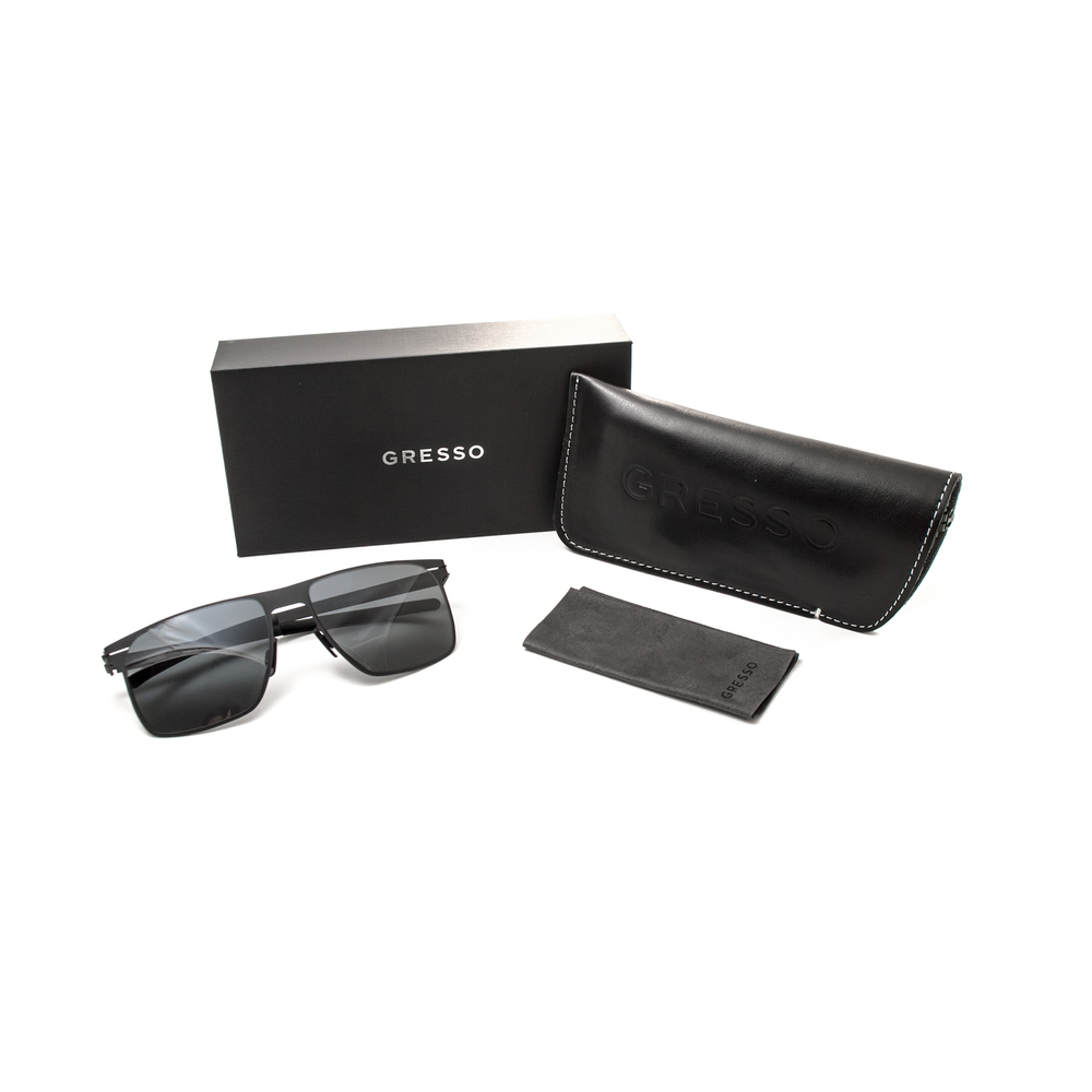 Очки GRESSO REMY G0163TB01S квадрат черный/серый монолит