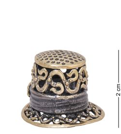 AM-4090 Наперсток «Шляпа Дамская» (латунь, янтарь)