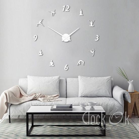 Настенные 3D часы Йога