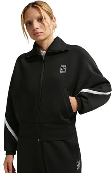Женская Кофта теннисная Nike Advantage Dri-FIT Full-Zip Tennis - black/white