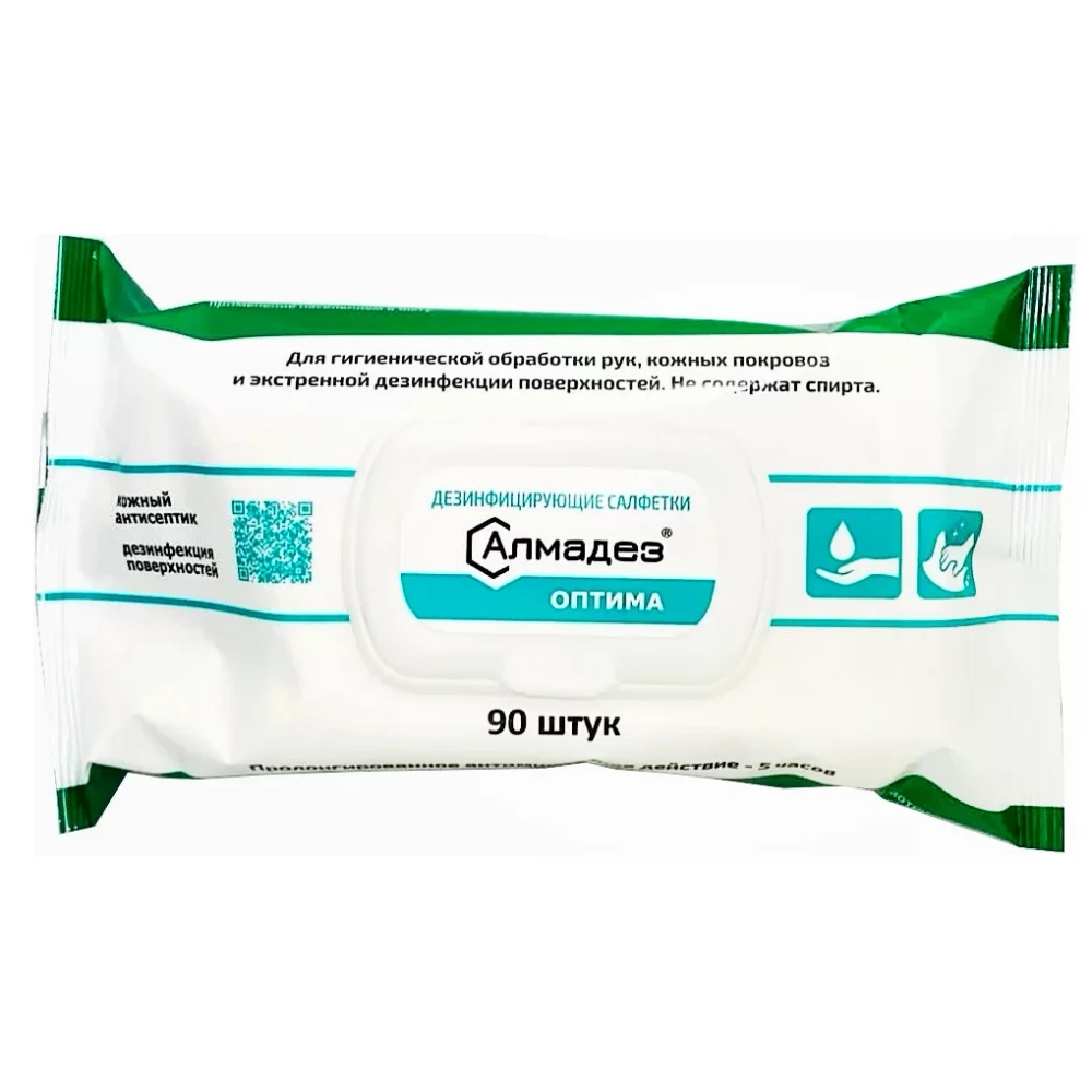 Алмадез-Оптима салфетки влажные 160x135 мм 90 шт флоу-пак