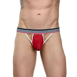 Сексуальные красные трусы-стринги на широкой резинке (Размер: S-M) (Цвет: красный)