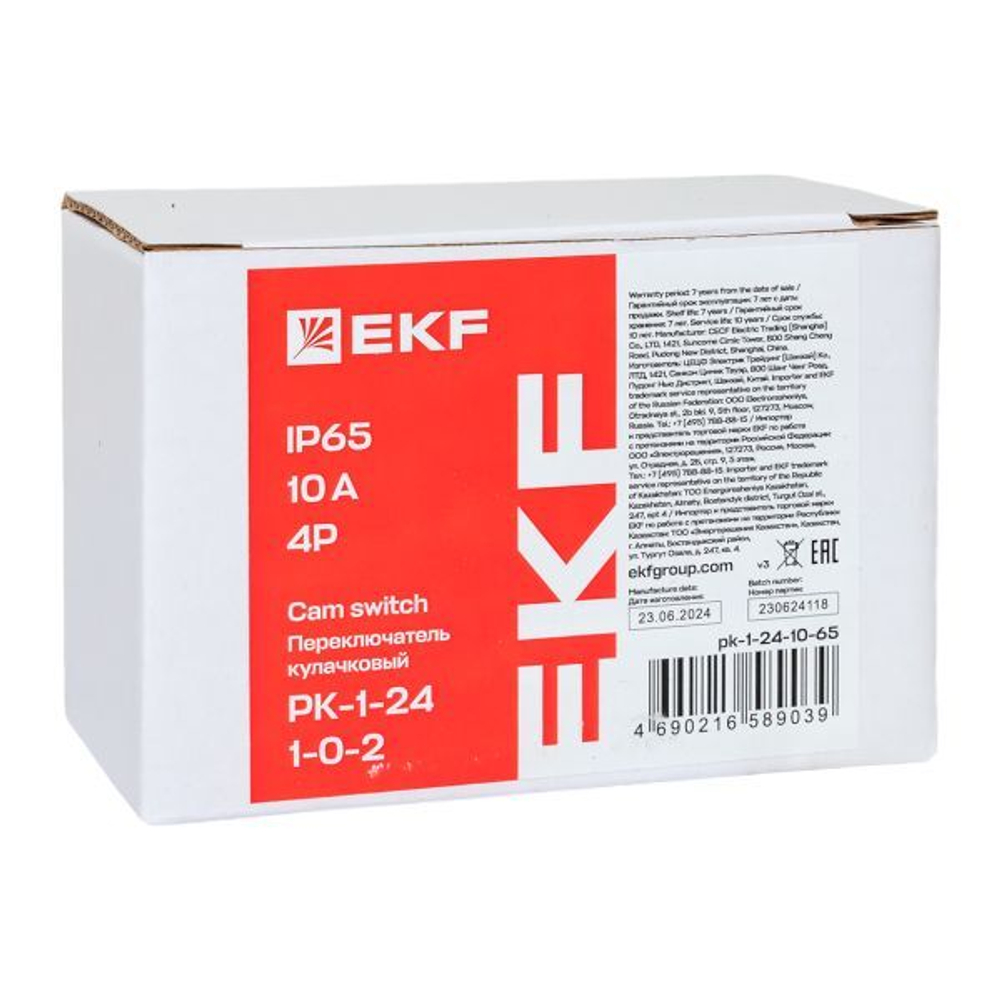 Переключатель кулачковый  EKF pk-1-24-10-65