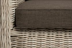 "Гляссе" диван трехместный из искусственного ротанга, цвет бежевый