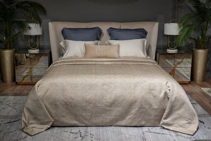 Покрывало 260x260 Garda Decor Gloss бежевое