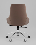 Кресло офисное TopChairs Soulo светло-серый, коричневый