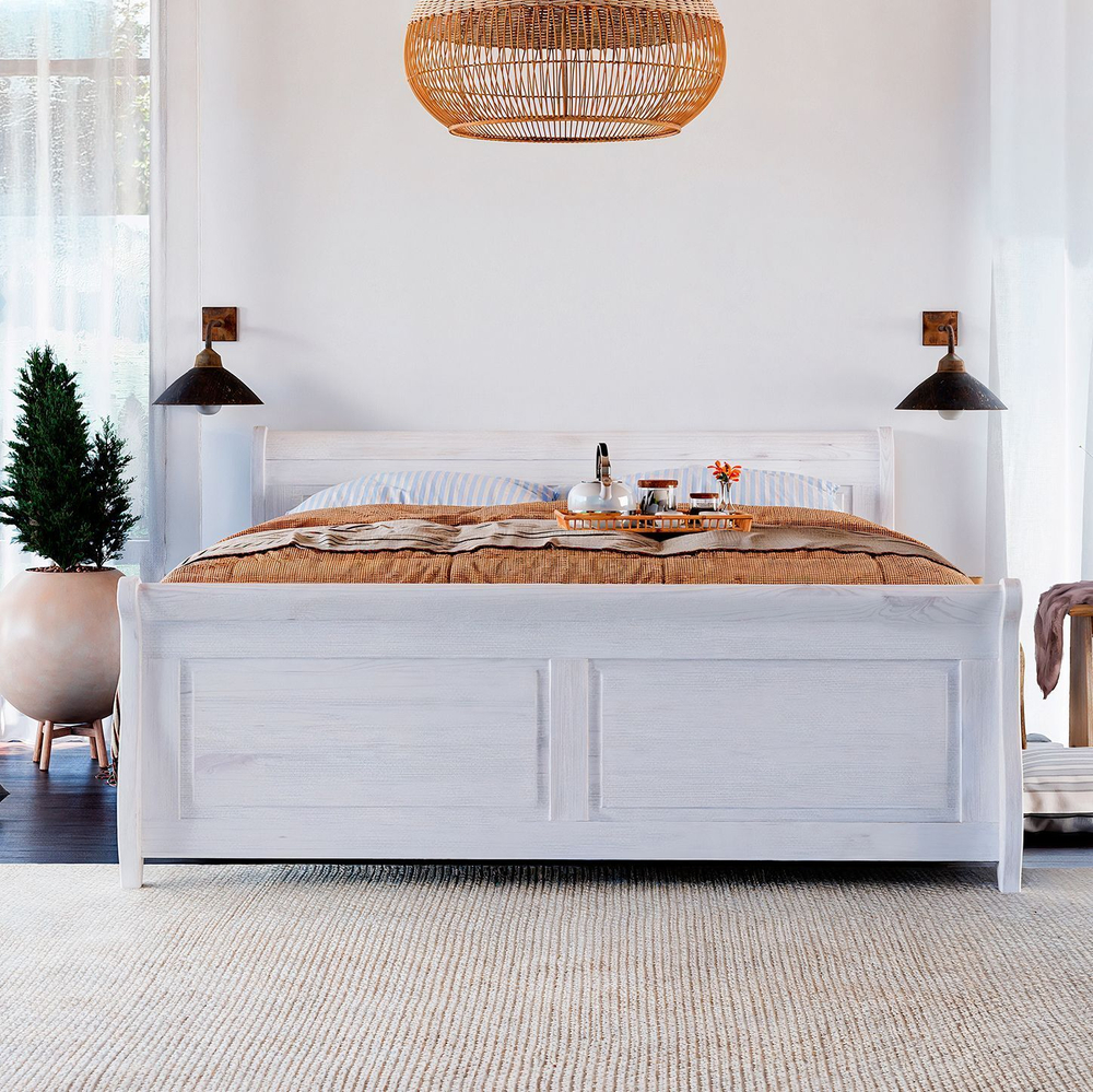 Кровать Мальта 160х200 с ящиками, из массива сосны с настилом