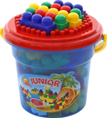 Конструктор Юниор в ведре с крышкой 57 эл. (Полесье)