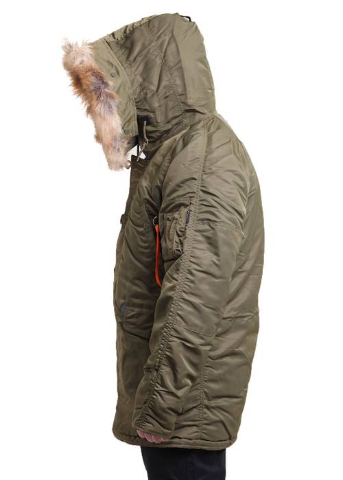 Куртка Аляска  N-3B  Husky Apolloget 2017 (зеленый - capers/orange)