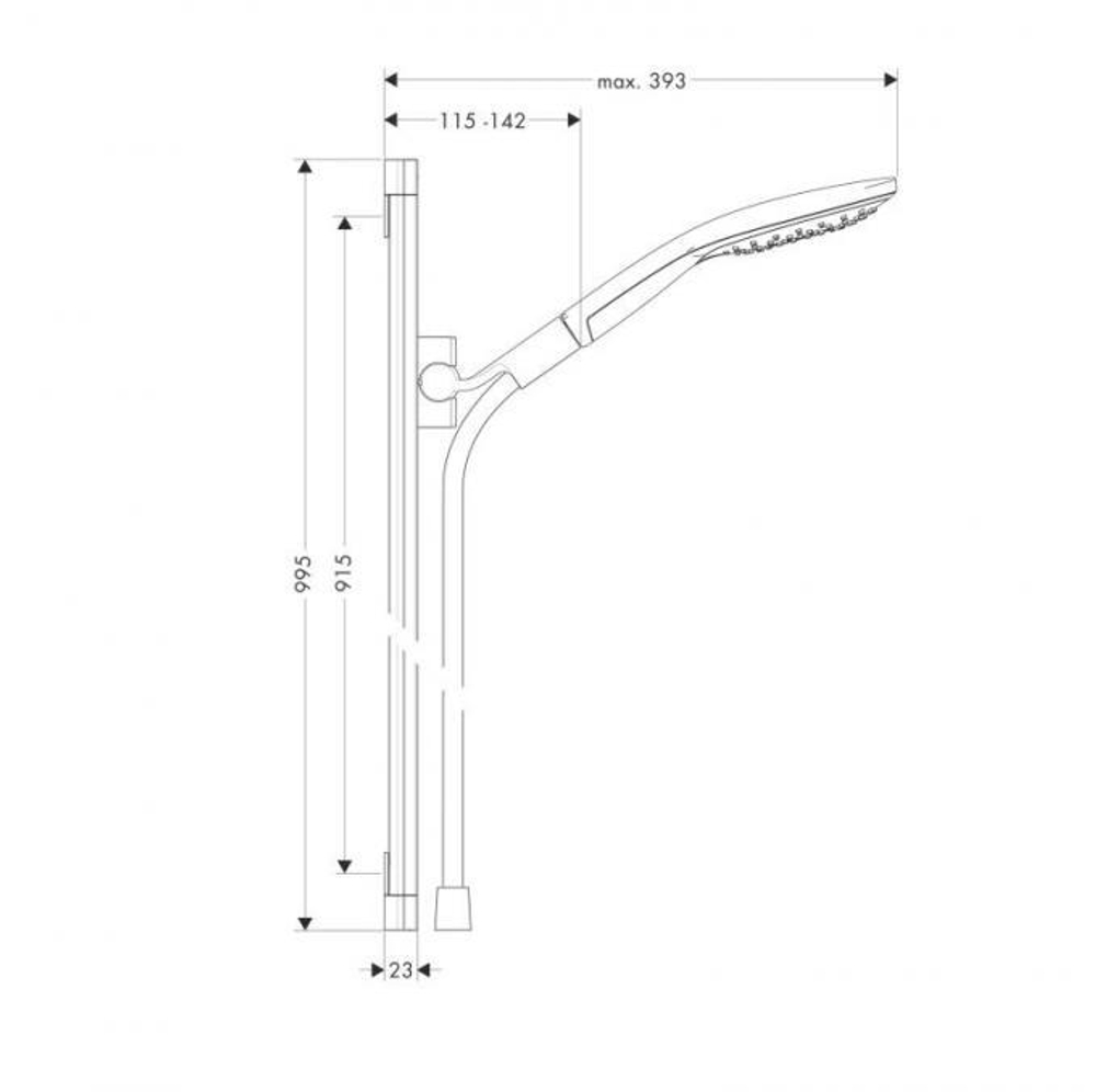 Raindance Select Душевой набор Raindance Select 150/Raindance Unica'S 0,90 26626400