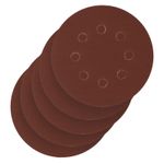 738097 Круг абразивный P 220, на ворсовой подложке под "липучку" 125 мм, перфорированный, 5 шт.  Сибртех