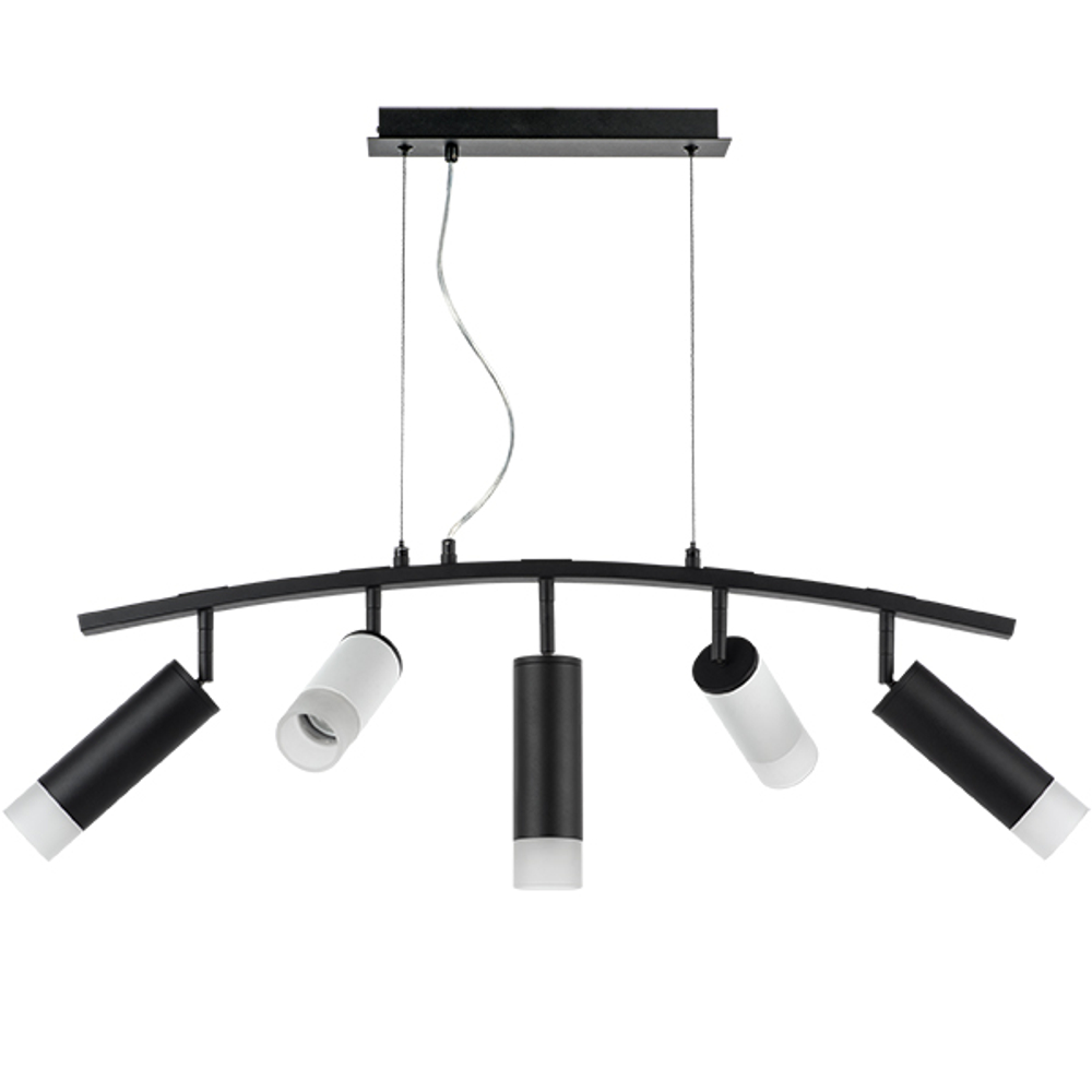 LR7353628731 Люстра RULLO 5х50W GU10 ЧЕРНЫЙ/БЕЛЫЙ (571735+214436-2+214487-3+202431-5)