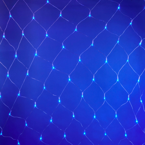 ULD-N2520-240/DTA BLUE IP20 Сетка светодиодная с контроллером, 240 светодиодов, 2.5х2 м, синяя, IP20, провод прозрачный