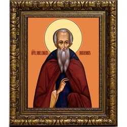 Михаил Малеин преподобный Игумен. Икона на холсте.