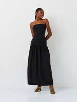 Платье длинное с заниженной талией