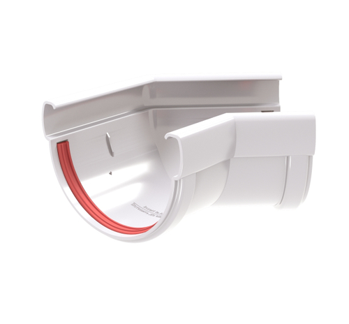 Угол желоба 135 град. Дизайн 135 ПВХ Grand Line белый