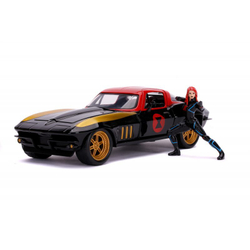 Avengers - автомобиль Chevy Corvette 1966 1:24 + фигурка Черной вдовы 3225014