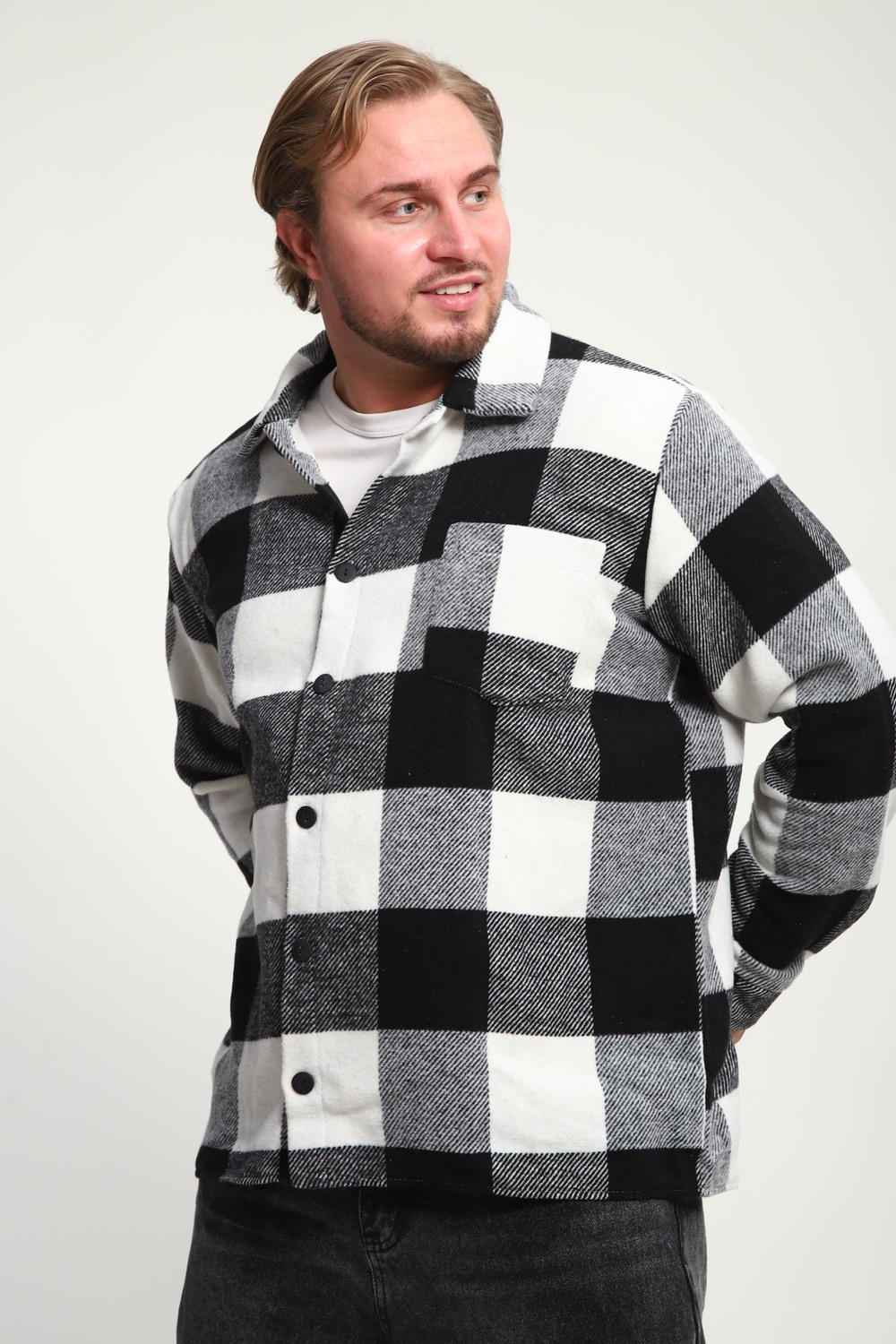 Рубашка мужская в клетку РМК-01