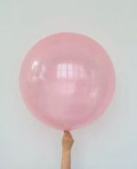 S шар гигант 24"/60 см кристалл прозрачный розовый (БГ-90)