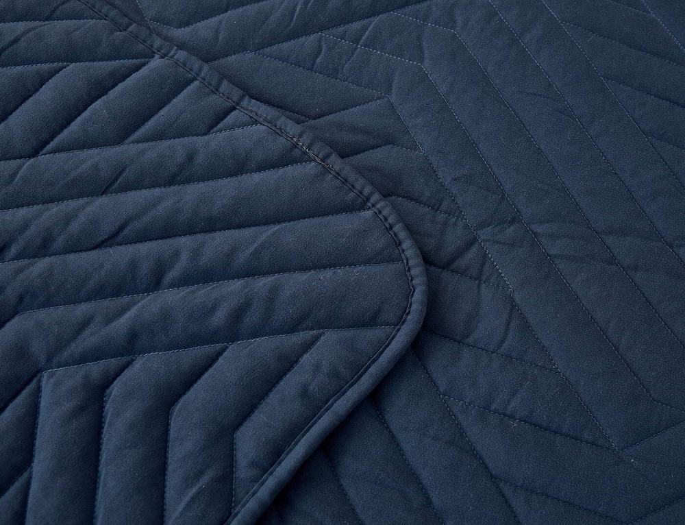 Покрывало 230х250 и 2 наволочки 50х70 Sofi De MarkO Мориц синее