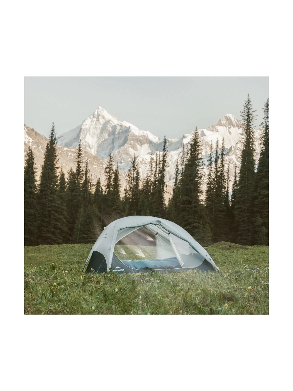 Палатка Naturehike Star River UL Si 2-местная, алюминиевый каркас, серая