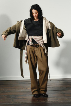 ZARA БРЮКИ ЧИНОС С НИЗКОЙ ПОСАДКОЙ, КОРИЧНЕВЫЙ