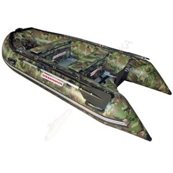 Лодка NISSAMARAN TORNADO 420 ( зеленый-камуфляж ) алюм. пол A/L
