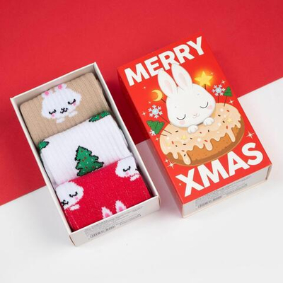 Набор носков "Зайка" 3 пары, р-р 18-20 7985244 (KAFTAN)