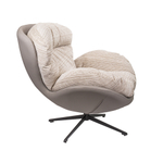 Кресло BLISS серый, экокожа, шенилл