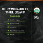 Frontier Co-op, Органические цельные семена желтой горчицы, 453 г (16 унций)