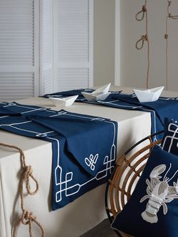 Дорожка на стол Navy story из коллекции Sea treasures, 45х150 см