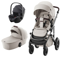 Коляска 3 в 1 Britax Roemer Smile 5Z LUX и автокресло Baby-Safe PRO Midnight Grey Soft Taupe