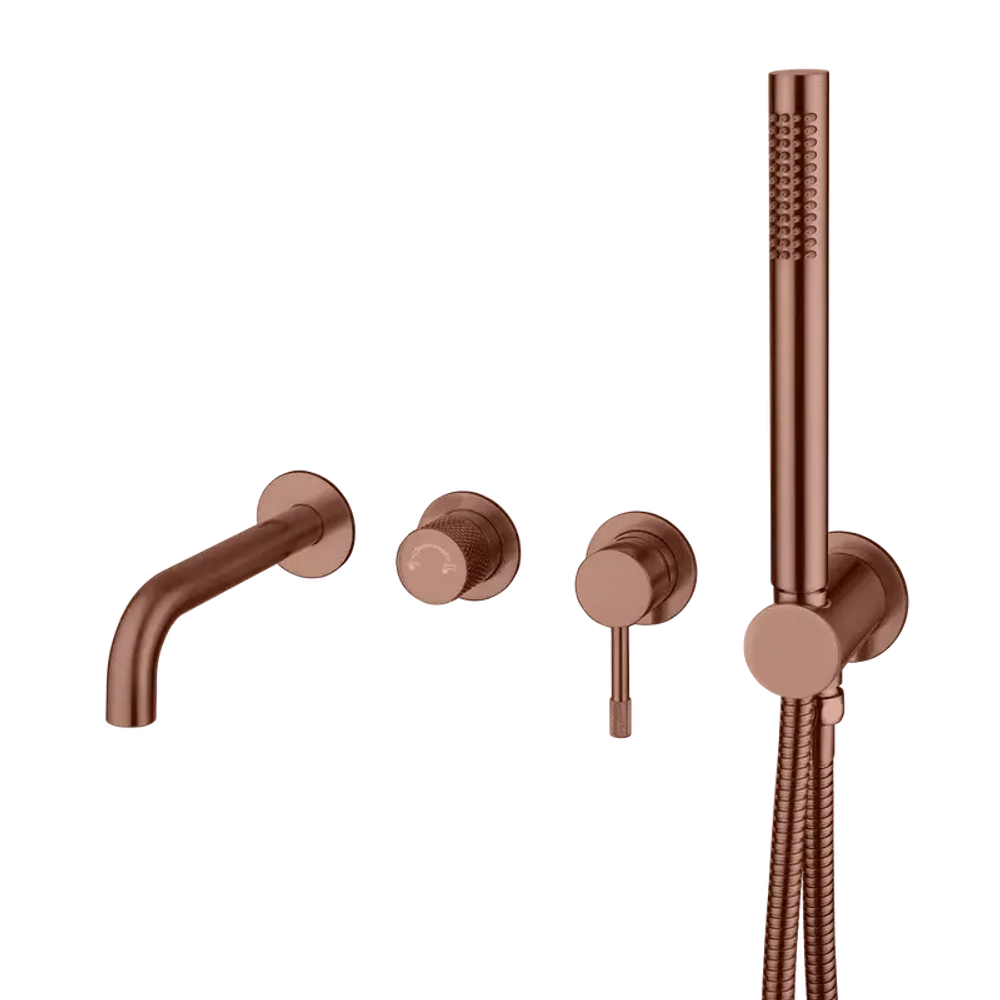 Смеситель встроенный для ванны Uno Brushed Bronze