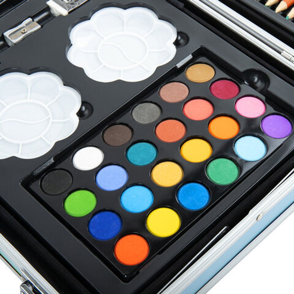 Набор ЮНОГО ХУДОЖНИКА "Cosmo" для рисования и творчества в кейсе ЮНЛАНДИЯ, 163 предмета, 664634