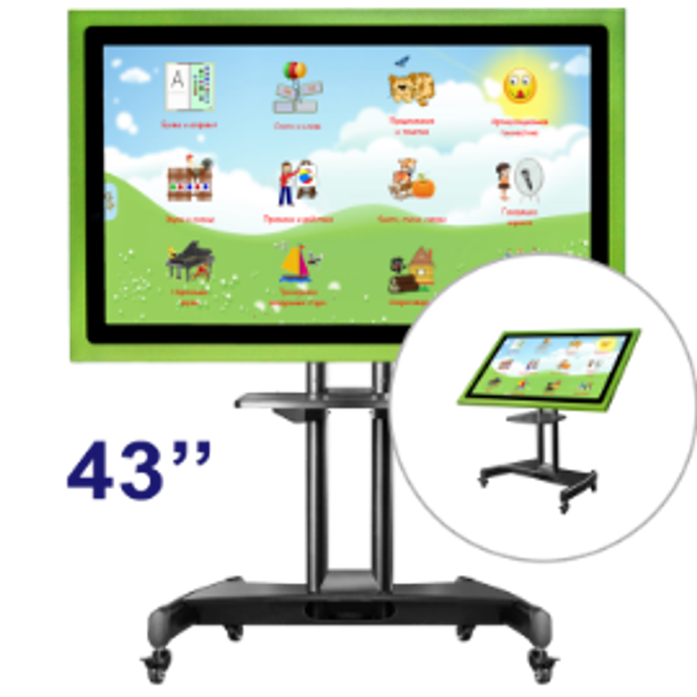 Интерактивный стол логопеда "Антошка", трансформер 43"
