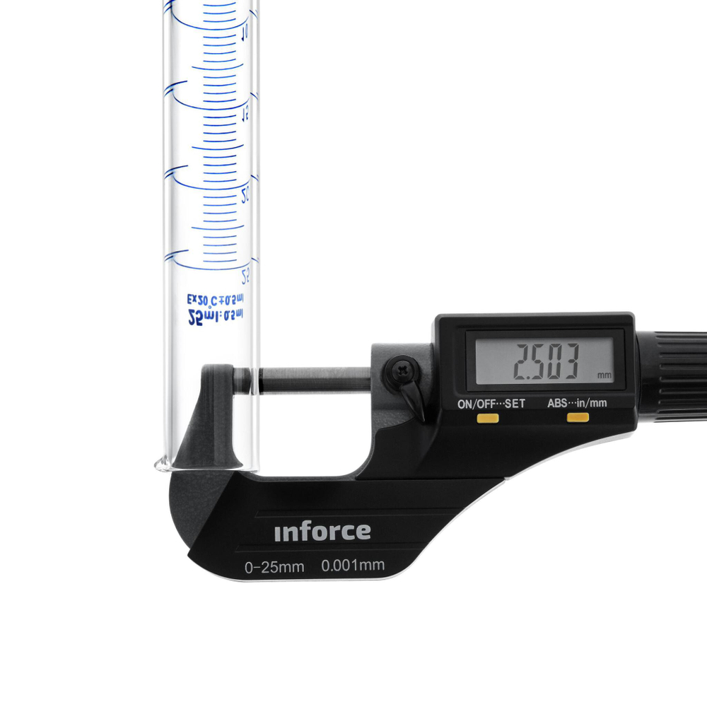 Цилиндр мерный стеклянный с носиком, 25 мл, с шестигранным стеклянным основанием