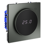 Терморегулятор электронный VOLTUM S70 с индикацией и датчиком, для теплого пола, (титан)